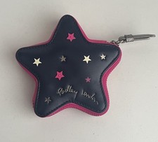 Radley London Night Shift Navy Blue/Pink Leather Small Star Coin Purse 