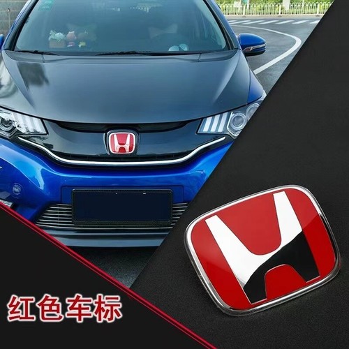 2pcs silver red - red, emblem