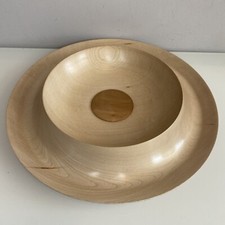 Wooden Bowl Hand Carved Turned