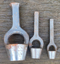 3x Quality Vintage Hollow Punches Engineers Tools