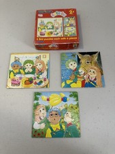 Vintage Chad Valley Tots TV 3 in a Box 6 Piece Each Jigsaw Puzzles Complete