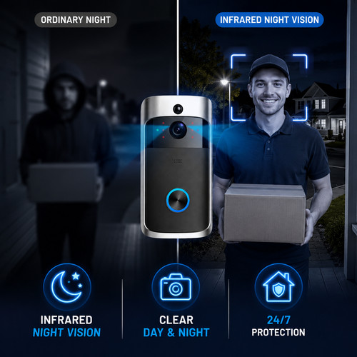 Wireless video doorbell camera - video,