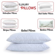 Hollowfibre Pillow/Duck Feather OR Quilted Pillows Bounce Back Extra Fill Pillow
