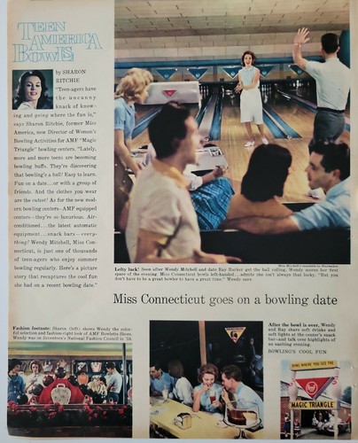 1961 amf bowling balls alley - bowling,