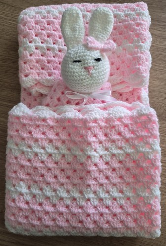 Hand crocheted pink and - pink,