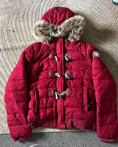 Superdry women red hooded - red,
