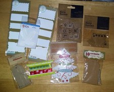 Mixed Assorted Die Cut Shapes, Wooden Letters, Twine & Ribbon Card Making