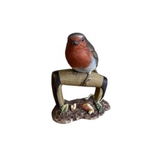 Royal Osborne Robin Figurine Hand-Painted bone china Garden Bird c.1980 H 11cm