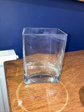 Rectangle Glass Vase Size 10x14x 8 Cm