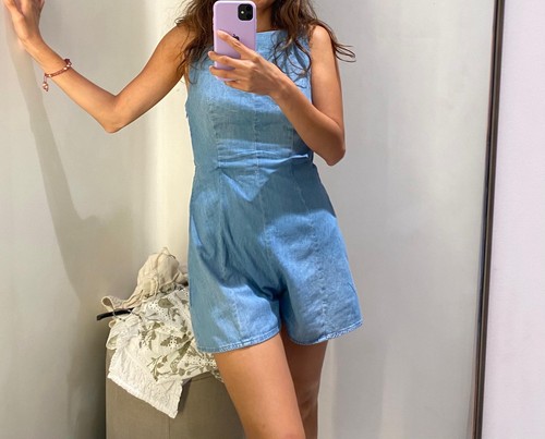 Zara blue cotton - blue,