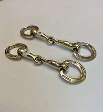 BRASS HORSESHOE SNAFFLE BIT,  3.5"/4"/4.5"  SHETLAND PONY BIT *FREE POSTAGE*