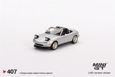 1:64 MINI GT Mazda Miata MX-5 (NA) Tuned Version Silver Stone LHD toy Kids Gift