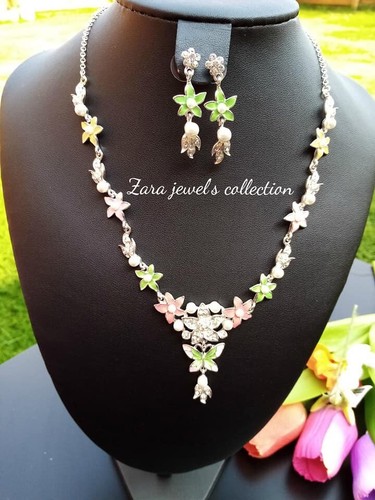 Multi colour floral diamante - multi-colour,