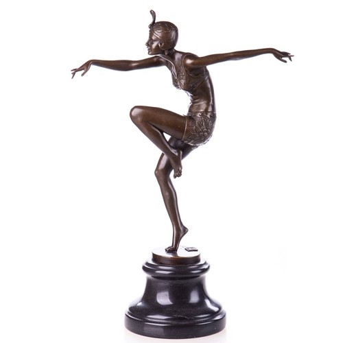 Polished art deco bronze - art,