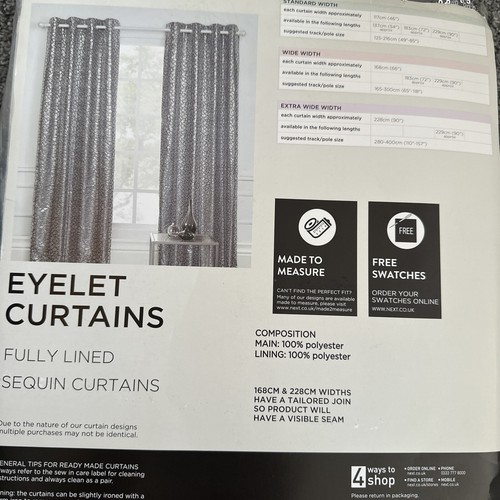 Next eyelet curtains grey - next,