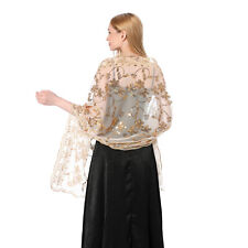 Central Chic Sequin Pashmina Shawl Scarf Wrap Weddings Brides Bridesmaid Parties