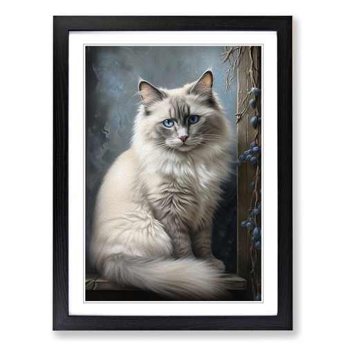 Ragdoll cat realism - cat, framed