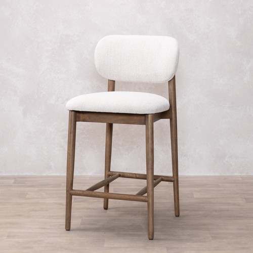Cream upholstered counter - cream,