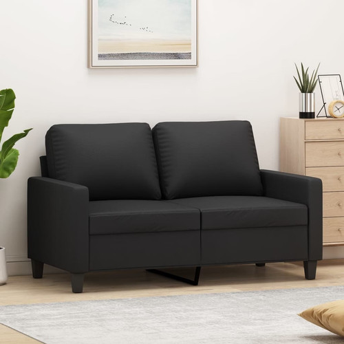 Seater sofa black faux - black, 47.2"