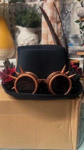 Handmade steam punk hat with - handmade,