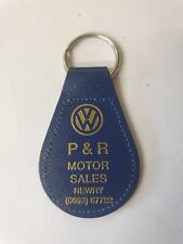 P&R NEWRY 2000s VW CAR MEMORABILIA KEY FOB KEY RING LEATHER AUTOMOTIVE KEY