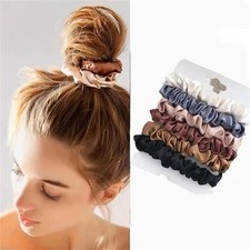 6pcs Satin Hair Scrunchies for Women - Softer Than Silk Scrunchies for Hair | Sa
