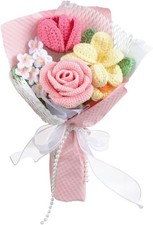 Crochet Flower Bouquet Pink