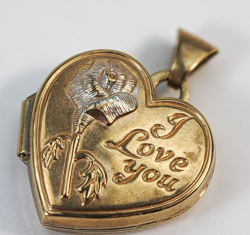 Vintage 9ct gold love you - love, you"