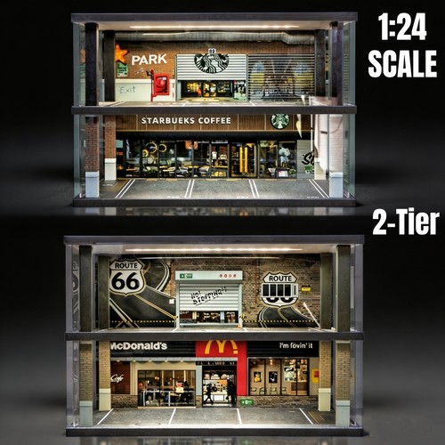 Diorama car garage models - 1/24,