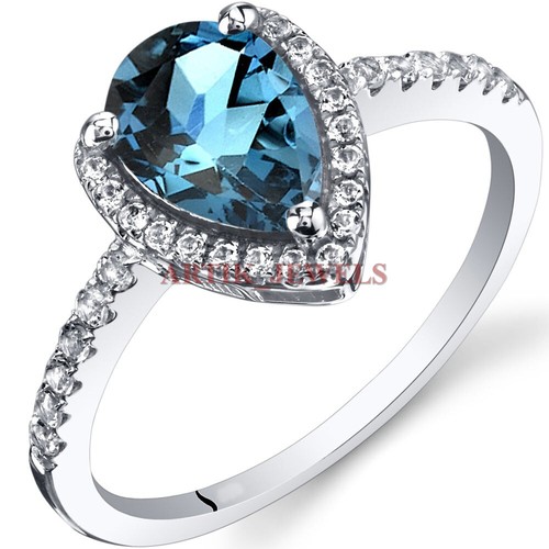 Natural blue topaz gemstone - blue,