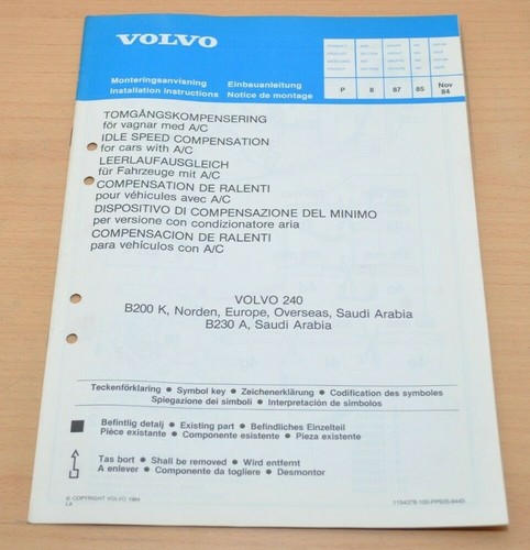Volvo 240 b228a - volvo,