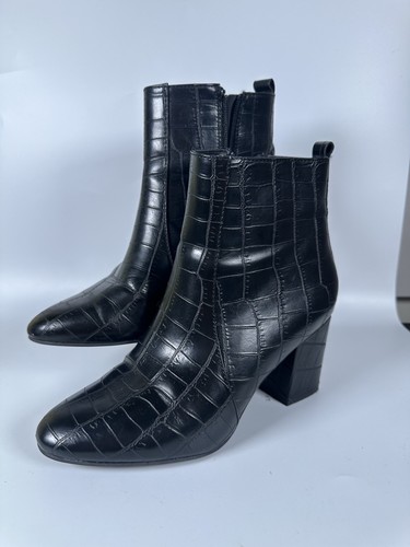 Black croc high - croc, ankle