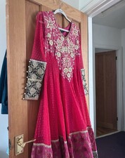 Red Pink South Asian Anarkali