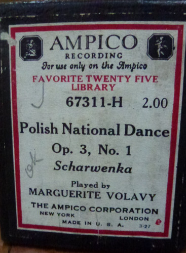 Ampico reproducing roll - ampico,