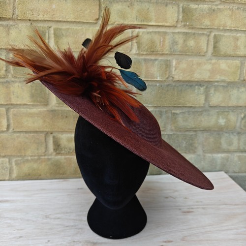 Brown feather 40cm disc - , wide