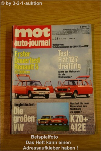 Mot 70 412 e - mot, vw