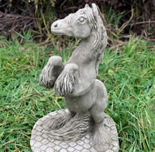 Stone horse figurine Concrete pony statue Home and garden decor Ferrari horse