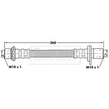 Brake Hose For Toyota Carina E 1.6 GLI Borg & Beck 9094702634 9008094016