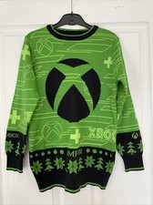 Xbox Tesco Boys Youths Christmas Jumper Sweater Pullover Age 10 11 Years Green