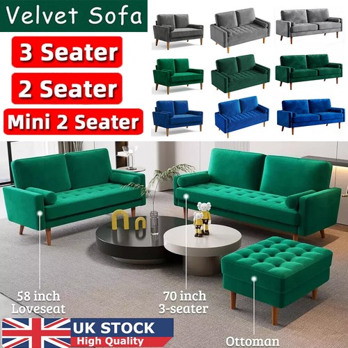 Seater velvet sofa - sofa, 2