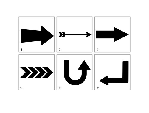 Arrow stencils reusable - -,