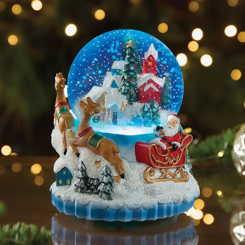 Led musical snow globe - led,