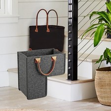 Stair Basket with Handles for Organizing Household Items And Office Supplies