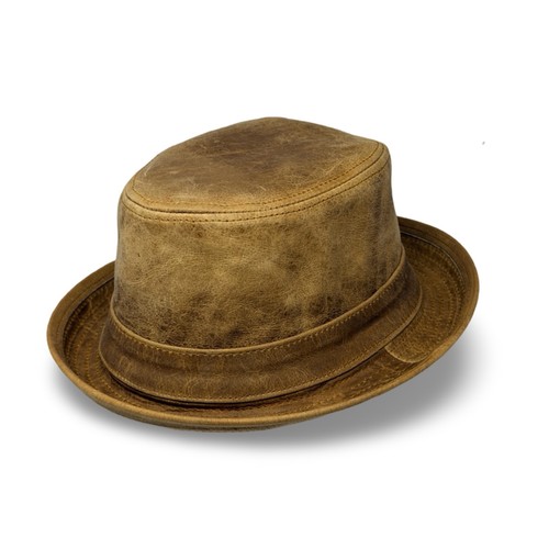 Leather hat genuine - hat,