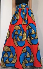 african print maxi skirt available in all size, handmade, made in uk