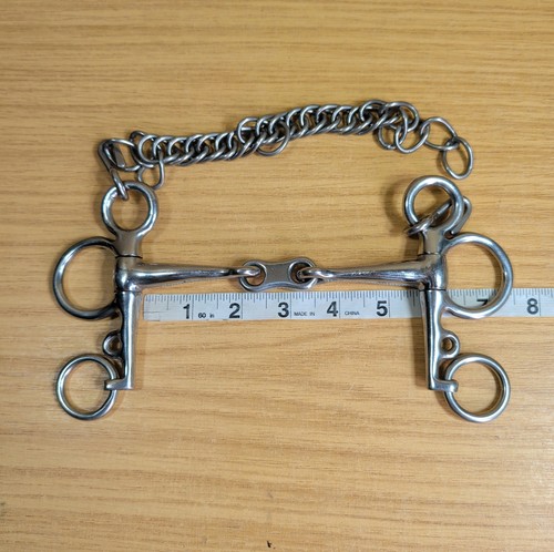 French link pelham bit - 5.5", &