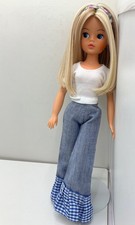 OOAK Custom Rerooted Vintage Sindy Doll with Ash Blonde Blended Hair & Outfit 