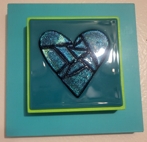 Fused dichroic heart wall - fused,