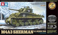 TAMIYA 1/35 RC Tank No.17 American M4A3 Sherman Tank with dedicated radio 48217