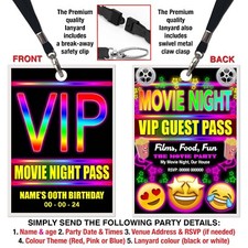 MOVIE CINEMA LANYARD VIP PASS